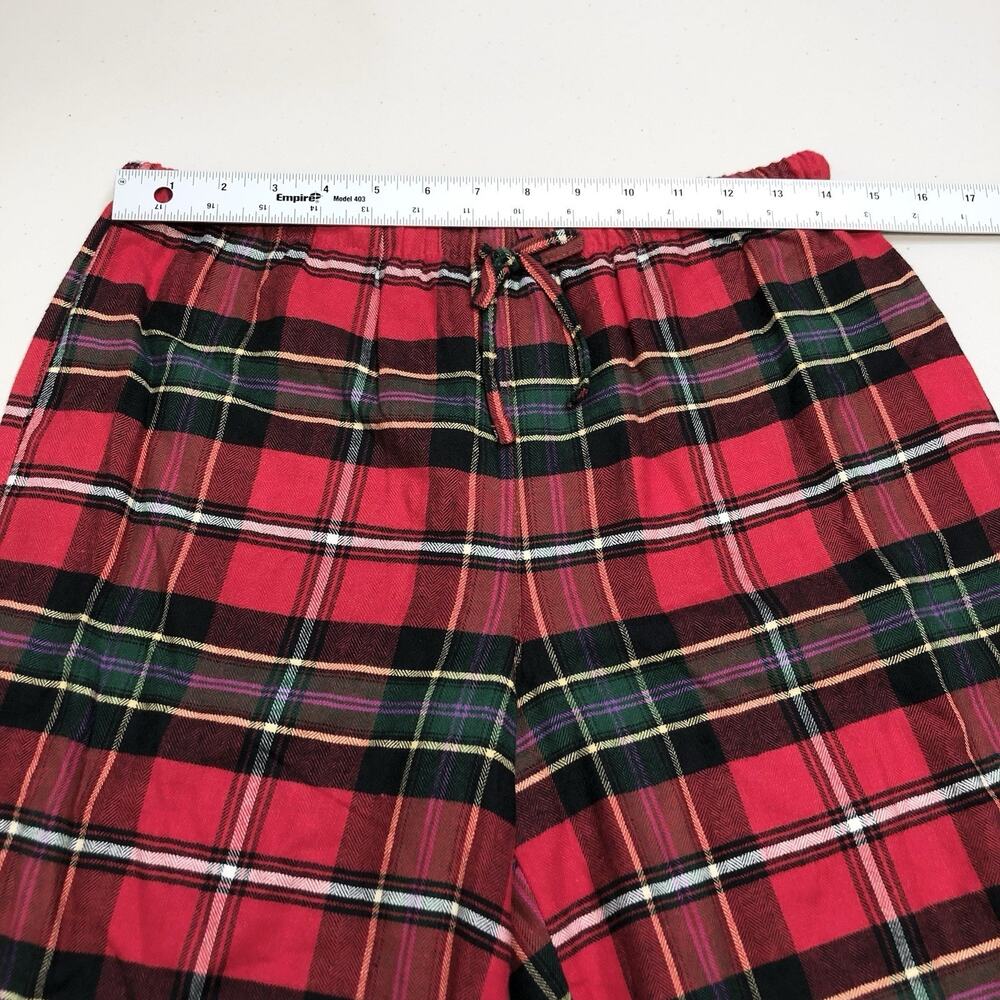 Lauren Ralph Lauren Womens Plaid Pajama Set SIZE SMALL Red Button Up Long Sleeve - Picture 12 of 16